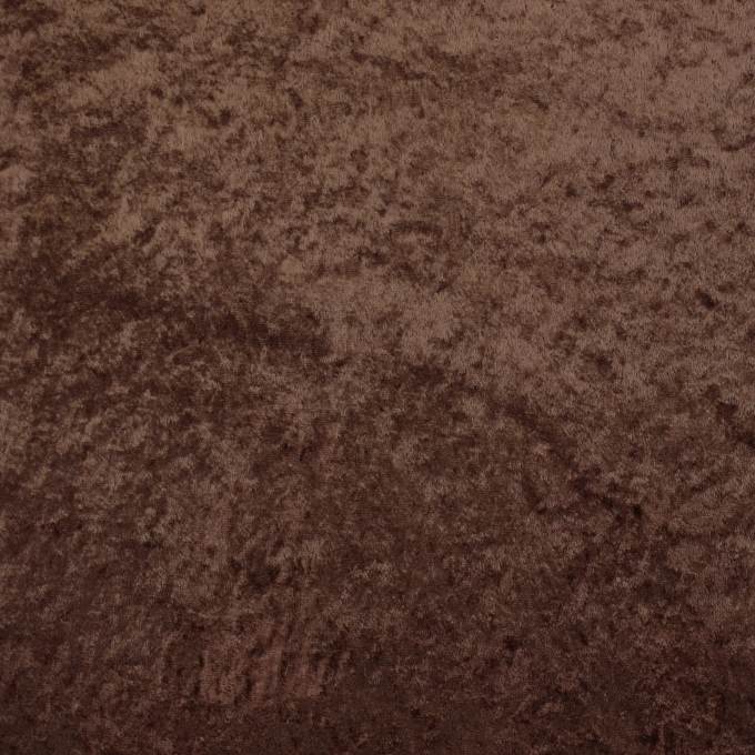 Tissu panne de velours, marron foncé
