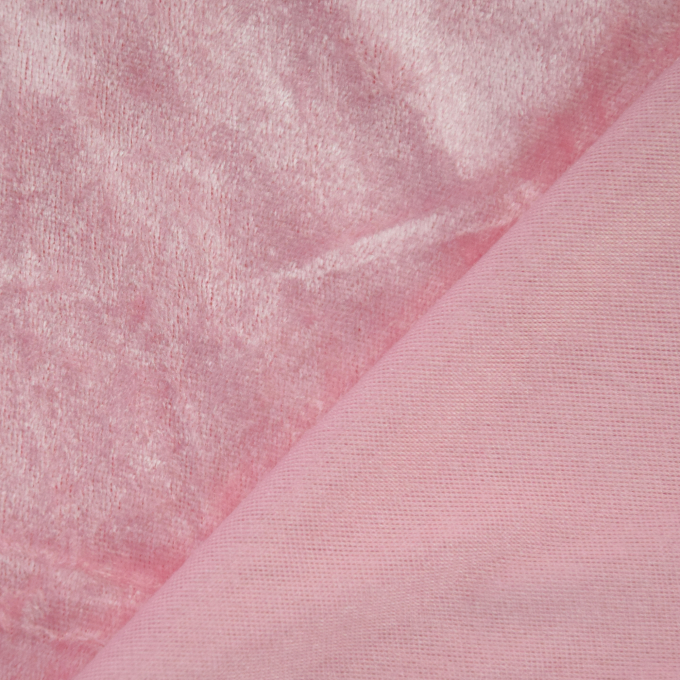 Tissu panne de velours, rose foncé