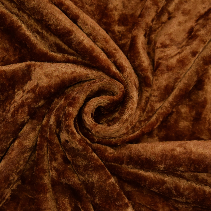 Tissu panne de velours, marron clair