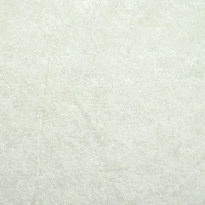 Tissu panne de velours, blanc cassé