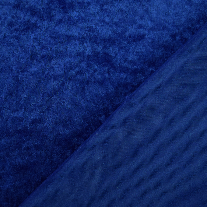 Tissu panne de velours, bleu
