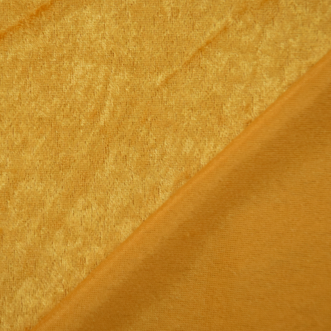 Tissu panne de velours, jaune soleil