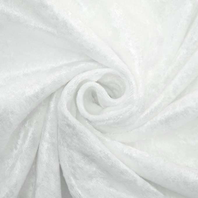 Tissu panne de velours, blanc