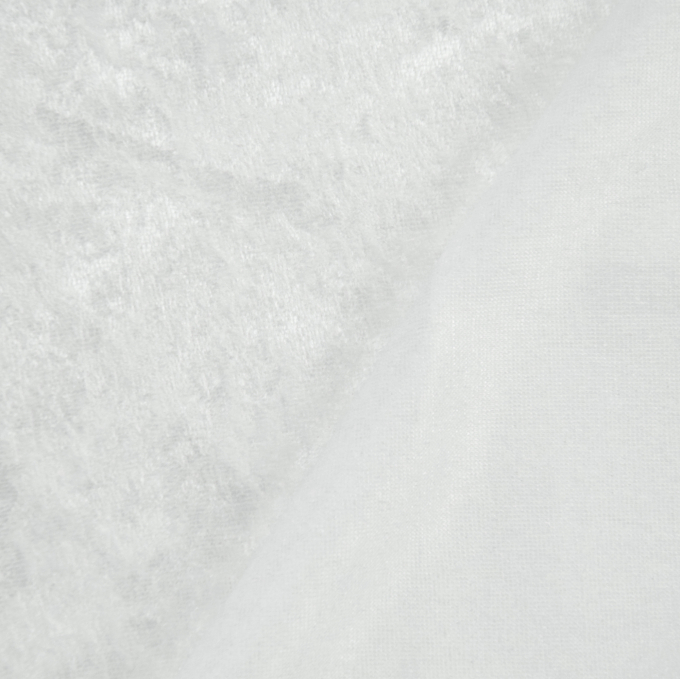 Tissu panne de velours, blanc