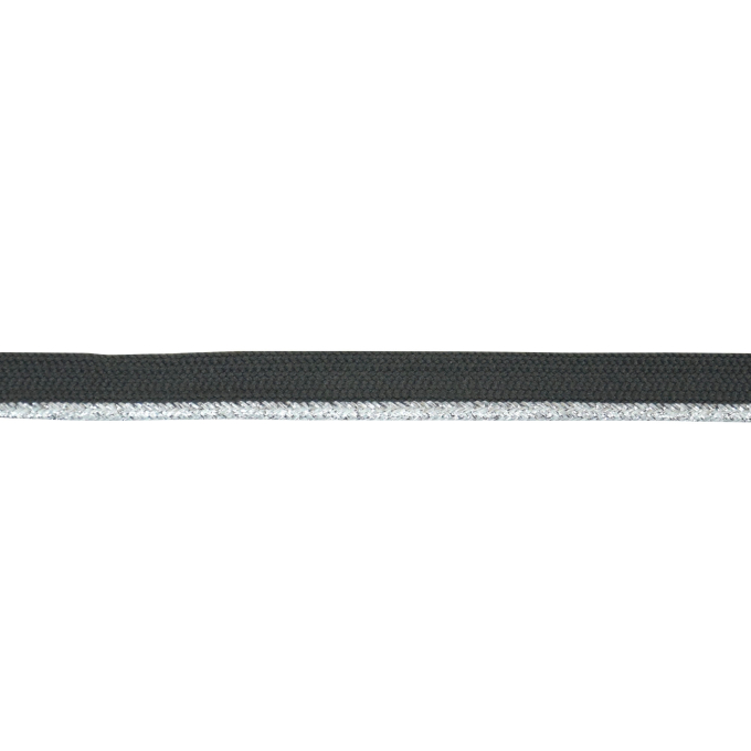 Piping ribbon lurex, grey
