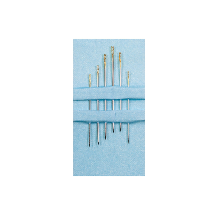 6 Aiguilles pour vue fatiguée Prym N°4-8, couleur or