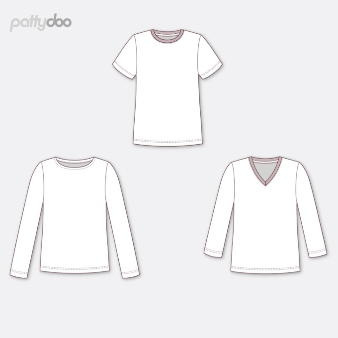 Papieren patroon pattydoo dames basic shirt Alina, Duits