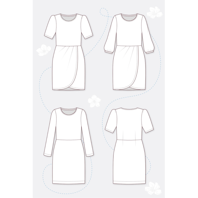 Patron robe femme Adriana pattydoo, version papier, en allemand