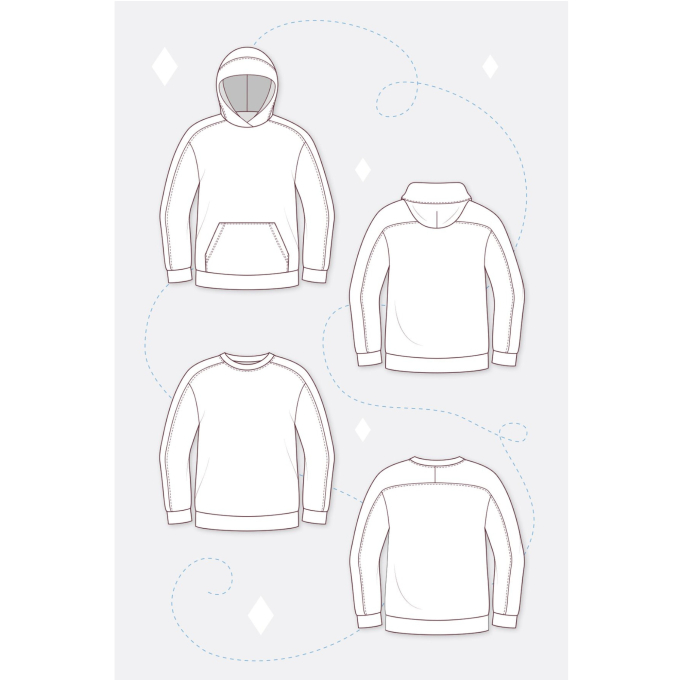 Papieren patroon pattydoo Oversize Hoodie Lauryn, Duits