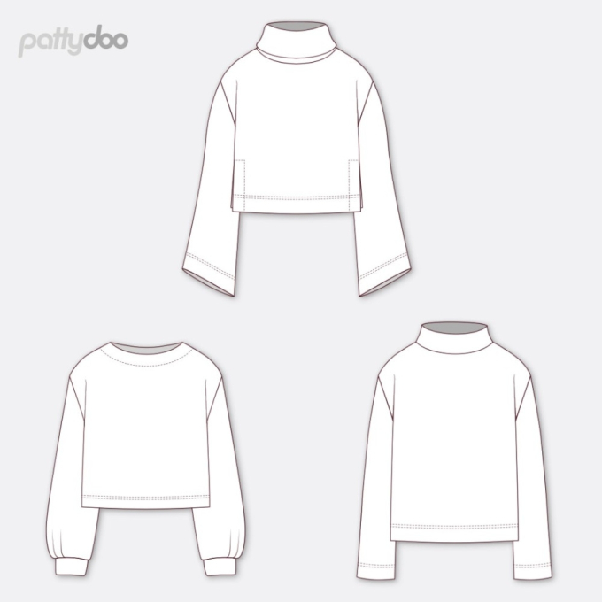 Papieren patroon pattydoo Mimi Dames Pullover, Duits