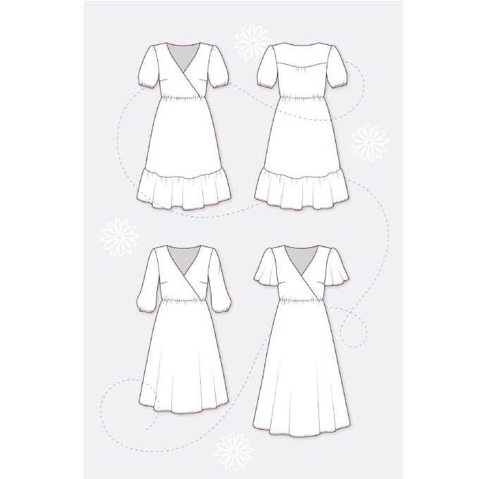 pattydoo robe en pour femmes Ida patron papier, en allemand