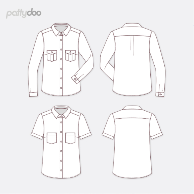 Papieren patroon pattydoo blouse Julie, Duits