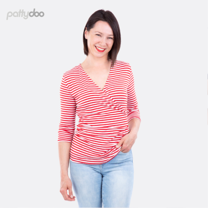 Papieren patroon pattydoo wikkelshirt Jessy, Duits