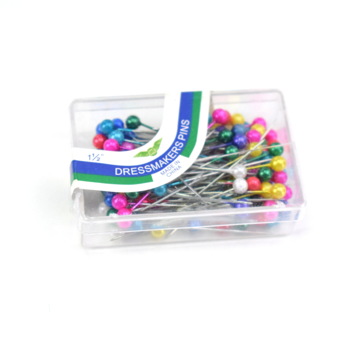 Pearl-headed Pins assorted col 100 pcs