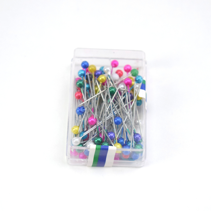 Pearl-headed Pins assorted col 100 pcs