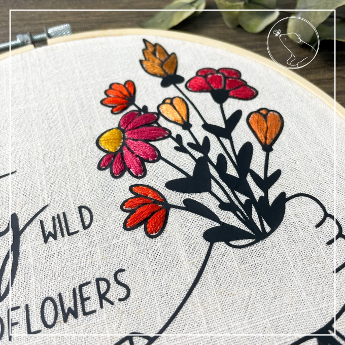 Plotter- und Stickdatei beemybear Plott'n'Stick Blumenstrauß Wildflower, german