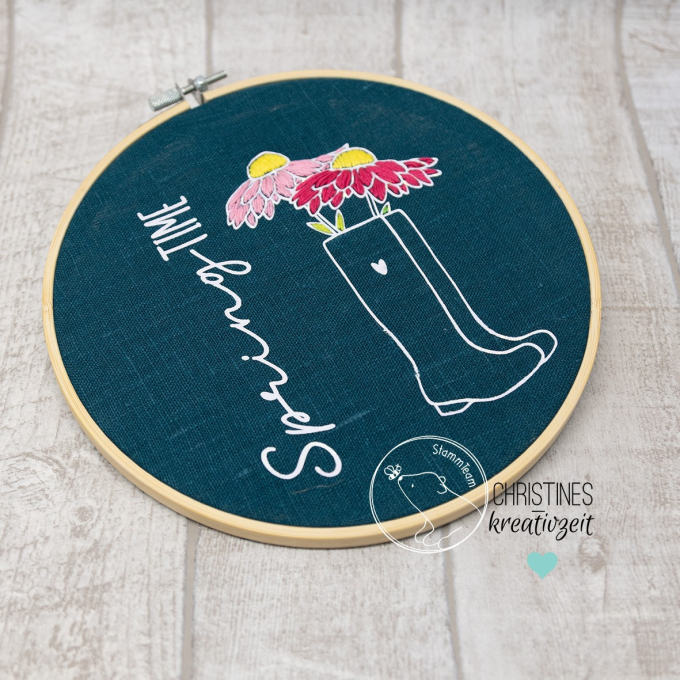 Plotter- und Stickdatei beemybear Plott'n'Stick Gummistiefel mit Blümchen, german