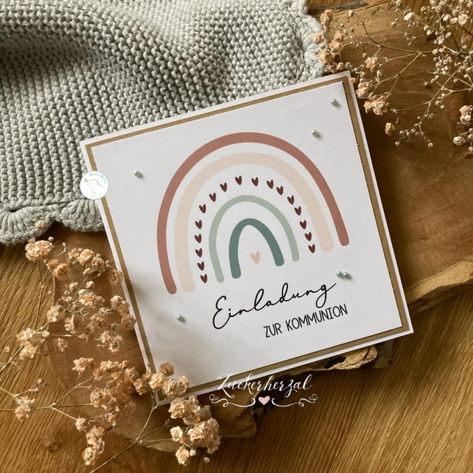 Plotterbestand beemybear Boho Regenbogen, Duits