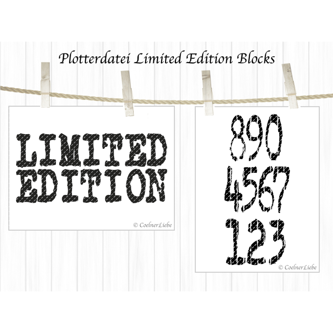 Fichier dessin flocage Limited Edition & chiffres CoelnerLiebe
