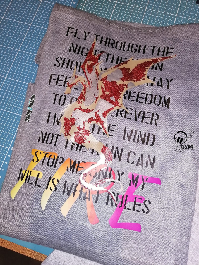 Plotterdatei Daddy2Design Dragon Poem - Drachen Gedicht, duits
