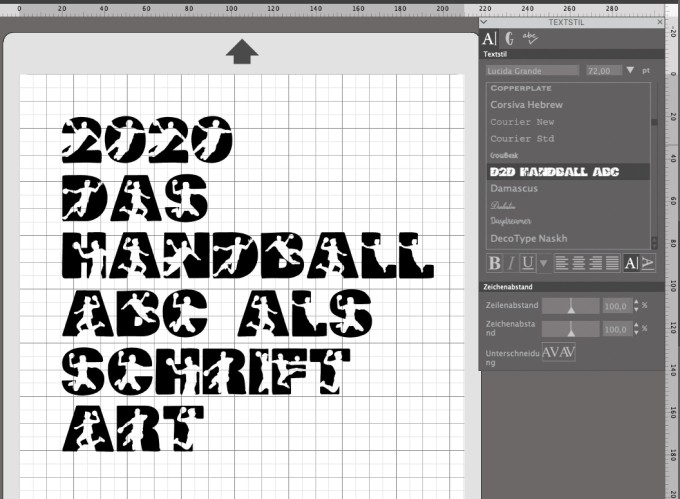 Fichier dessin flocage Handball ABC Daddy2Design