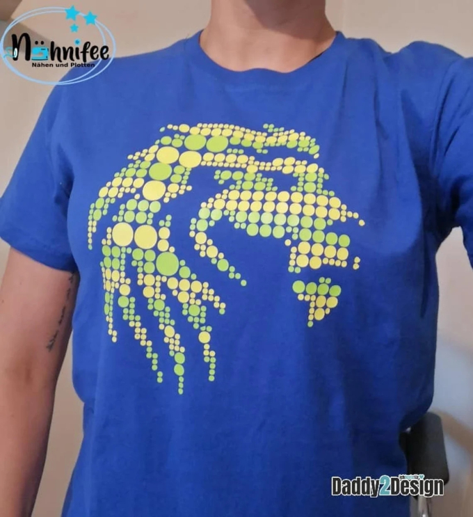 Fichier dessin flocage Lion à pois Daddy2Design