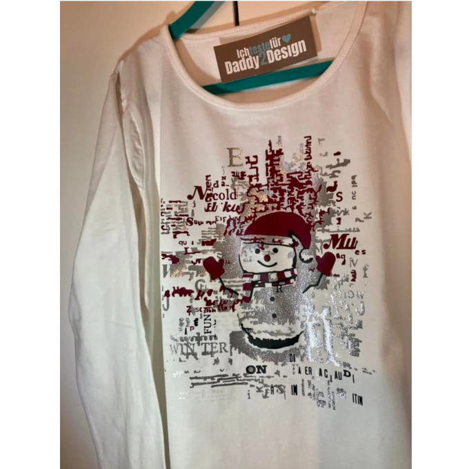 Fichier dessin flocage Bonhomme de neige Rêve Daddy2Design