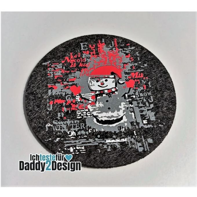 Fichier dessin flocage Bonhomme de neige Rêve Daddy2Design