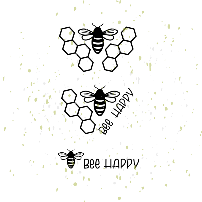 Plotterbestand DIY Hunger Bee Happy, Duits