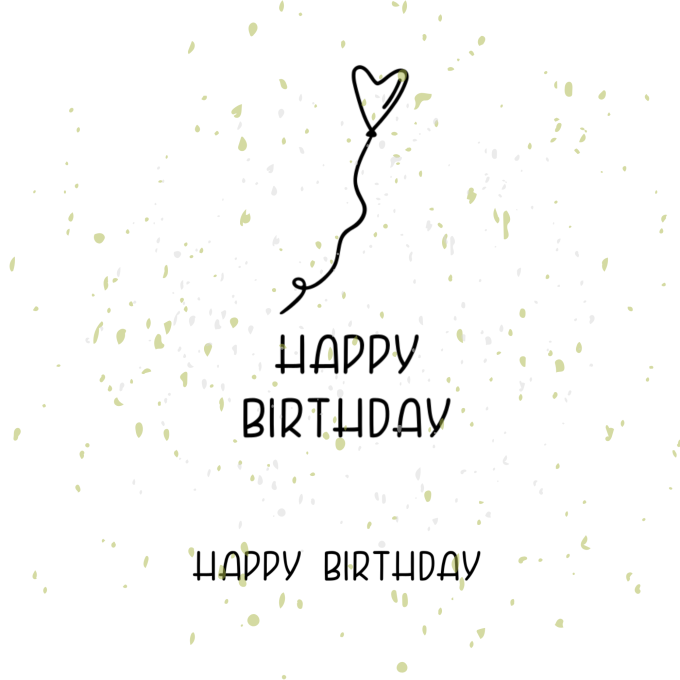 Plotterdatei DIY Hunger Happy Birthday Herzluftballon, german