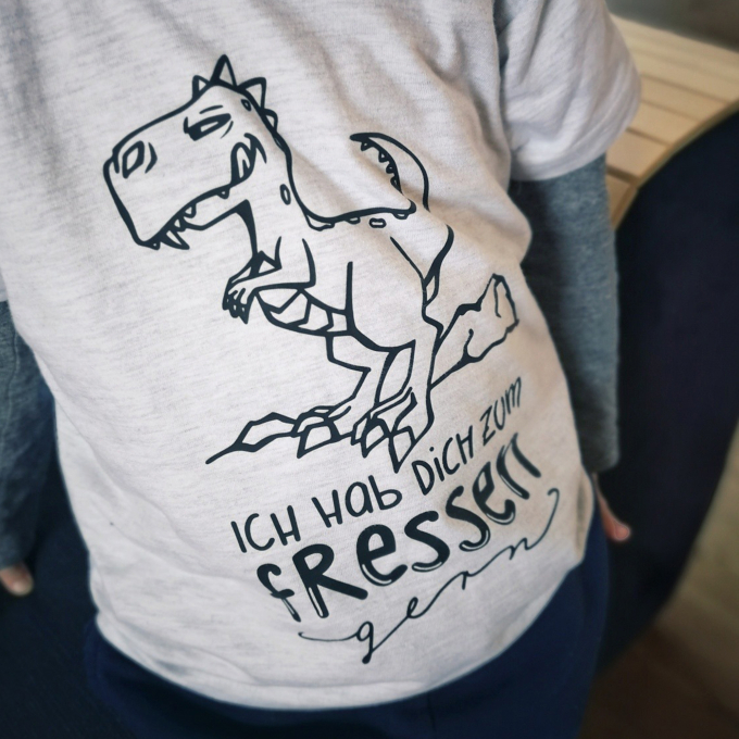 Fichier dessin flocage Dinosaure Eing'fadelt