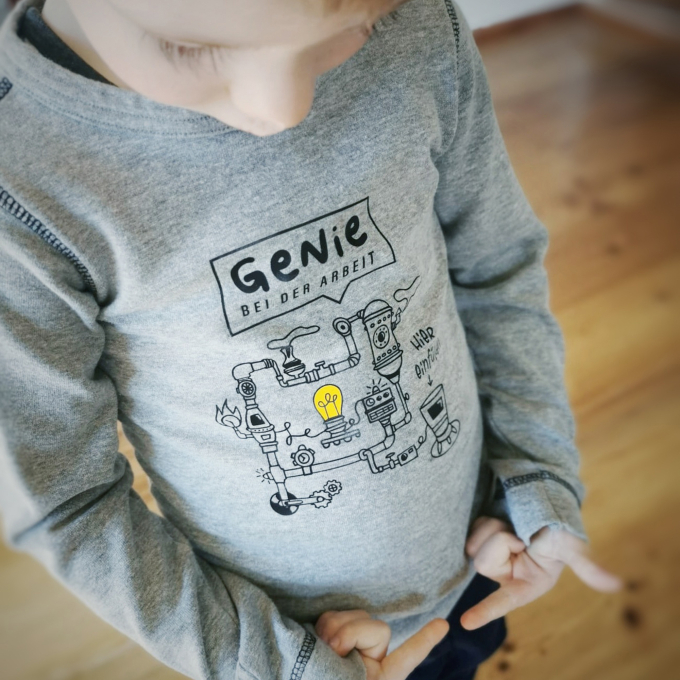 Plotterdatei Eing'fadelt Genie, duits