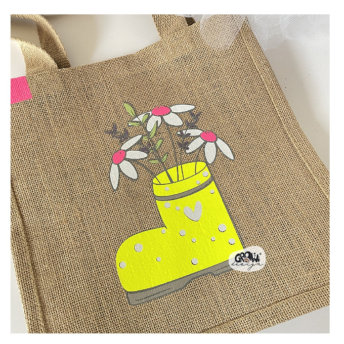 Fichier dessin flocage Bottes à fleurs GroWiDesign