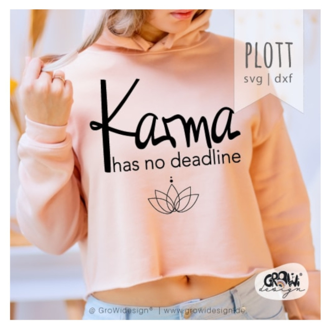 Fichier dessin flocage Karma sans date limite GroWiDesign