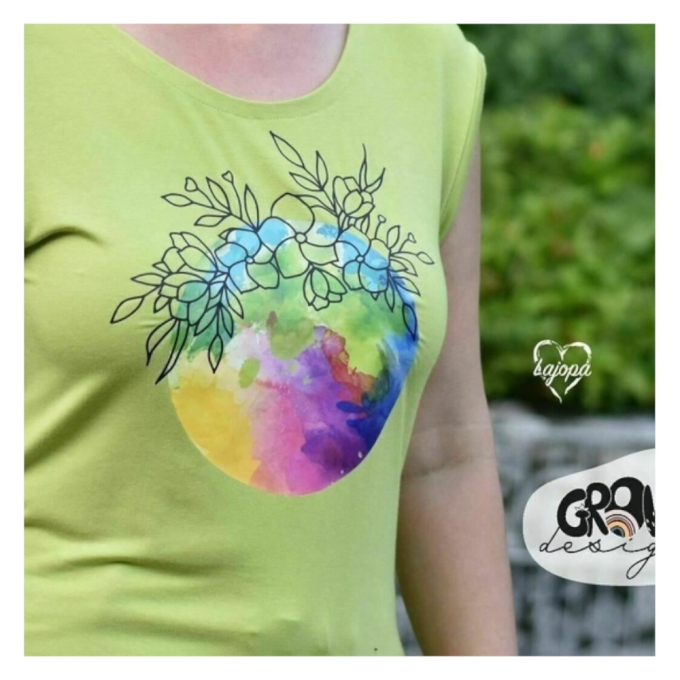 Fichier dessin flocage Lignes floralesGroWiDesign