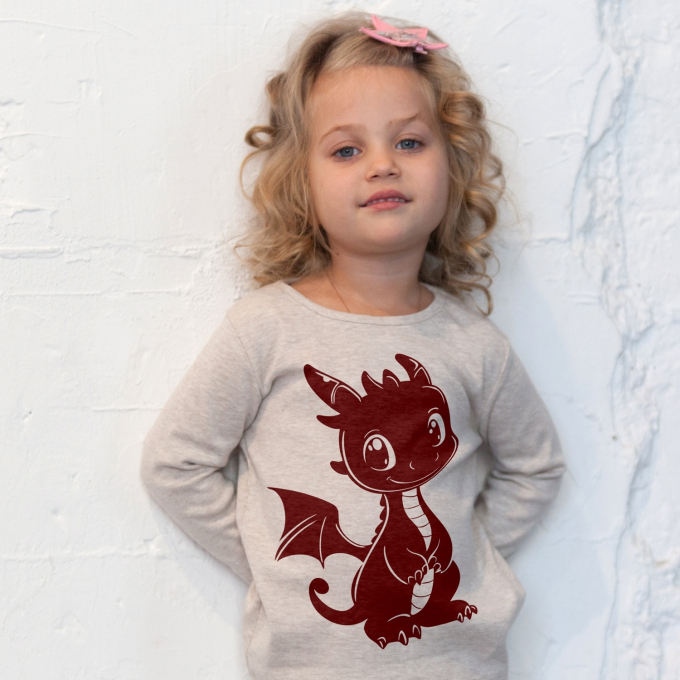 Fichier dessin flocage Petit Dragon Knopf und Nadel