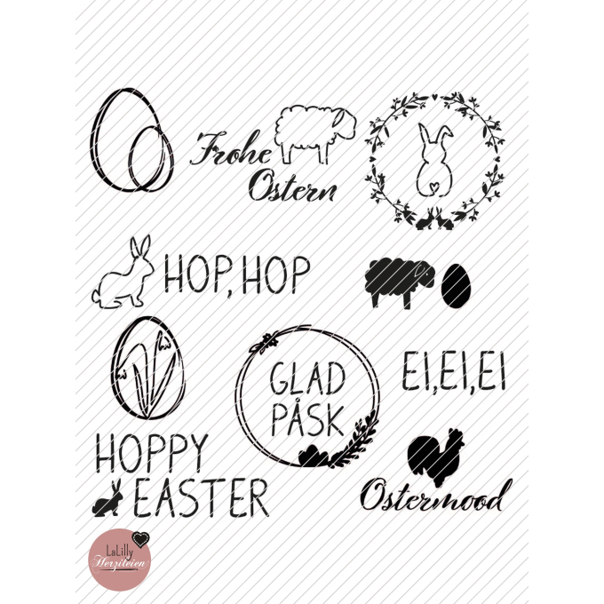 Fichier dessin flocage Kit Pâques Elements Skandi LaLilly Herzileien