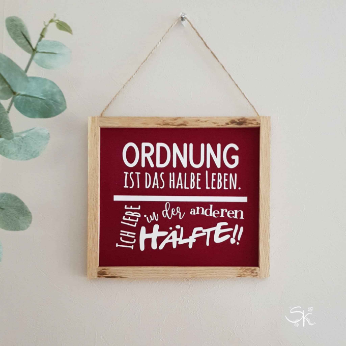 Plotterdatei Löwenjunges Ordnung ist das halbe Leben, ich lebe in der anderen Hälfte Private , duits