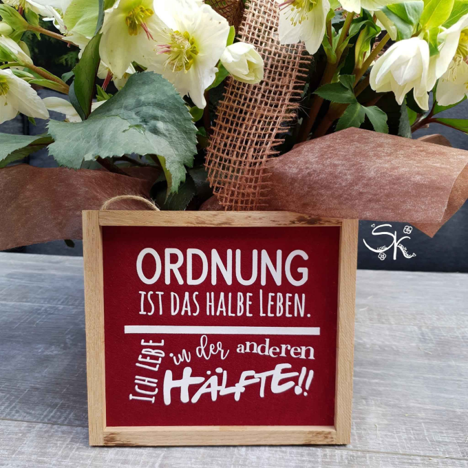 Plotterdatei Löwenjunges Ordnung ist das halbe Leben, ich lebe in der anderen Hälfte Private , duits