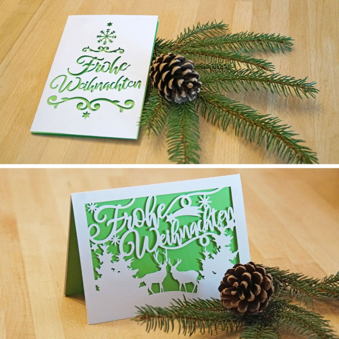 Plotterdatei Maker Mauz Weihnachtskarte