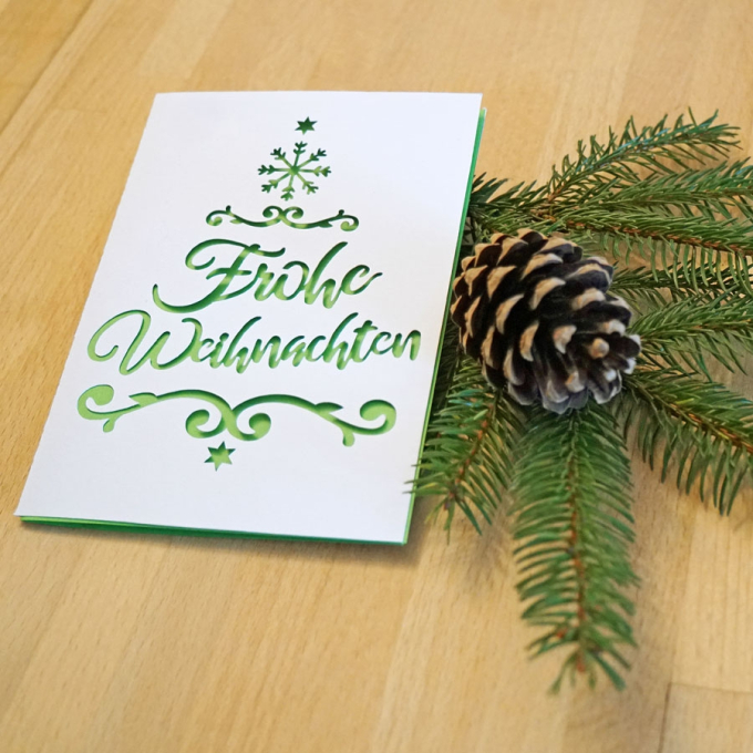 Plotterdatei Maker Mauz Weihnachtskarte
