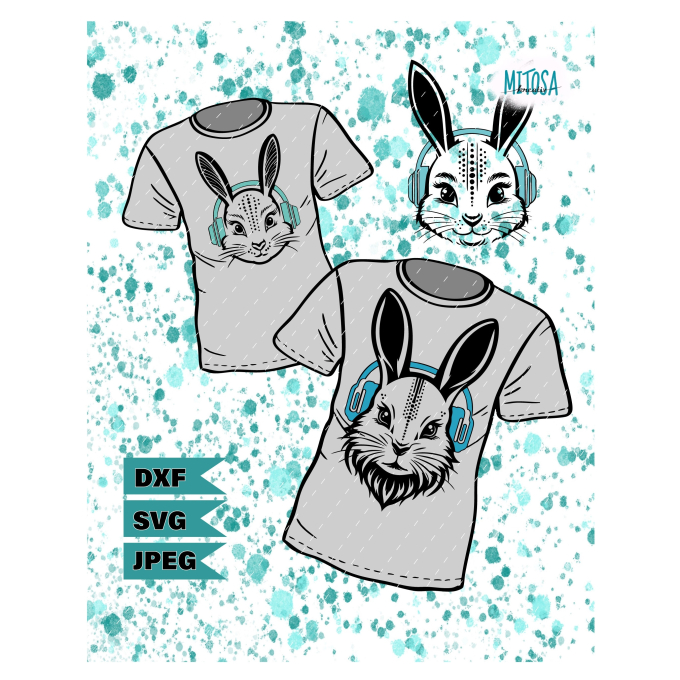 Plotterbestand MiToSa-Kreativ Sound Bunny Family, Duits