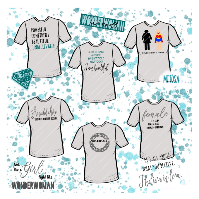 Fichier dessin flocage Messages Wunderwoman MiToSa-Creativ
