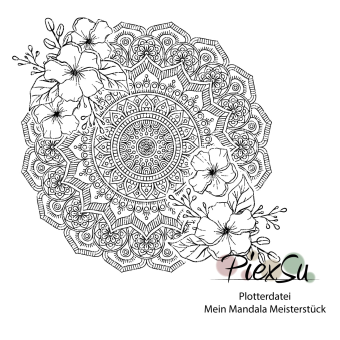 Fichier dessin flocage Mandala chef d'œuvre PiexSu
