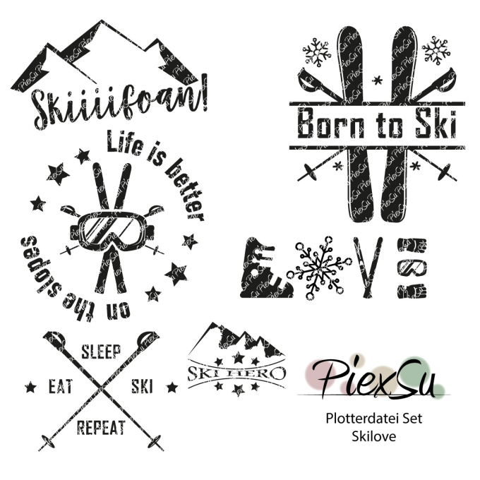 Fichier dessin flocage Kit amour du ski PiexSu