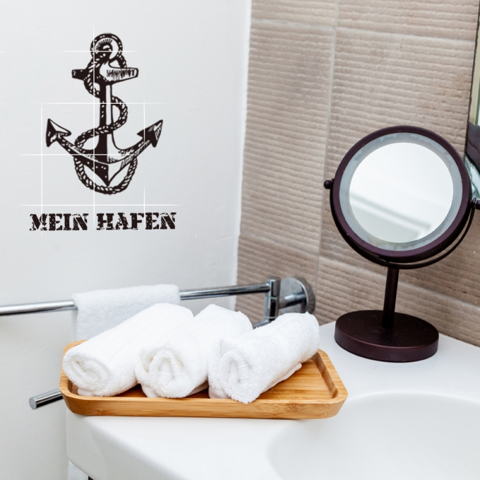 Plotterdatei Rock Queen Anker Vintage, duits