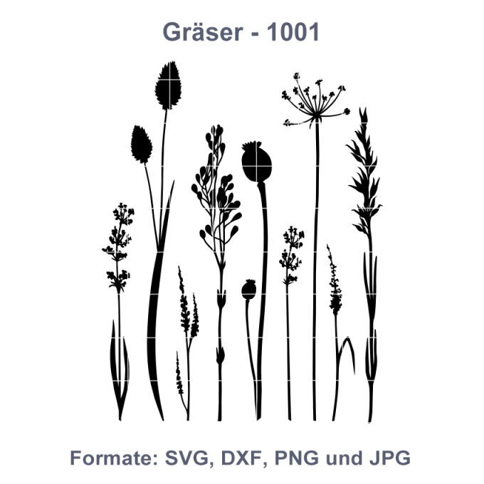 Plotterbestand Rock Queen Gräser, Duits
