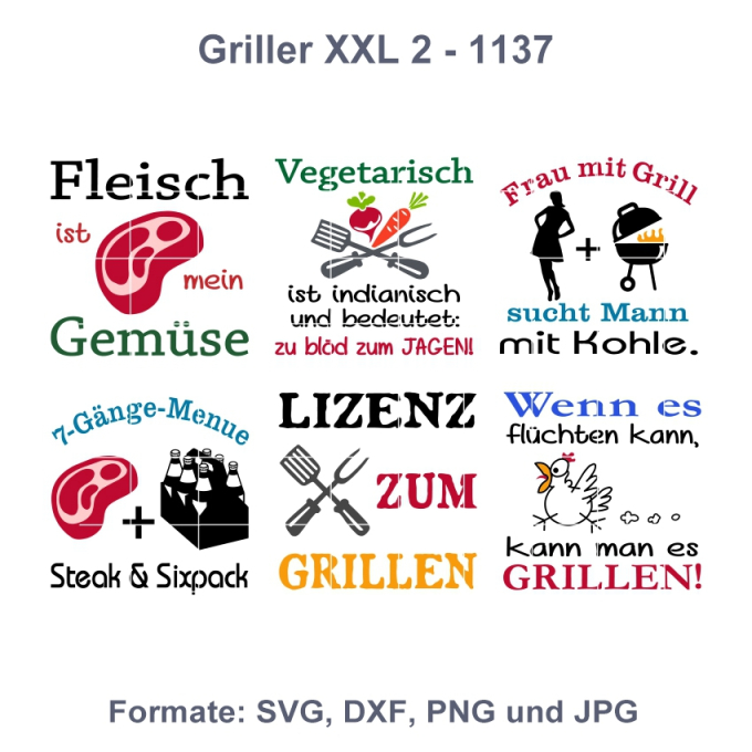 Plotterbestand Rock Queen Griller XXL 2, Duits