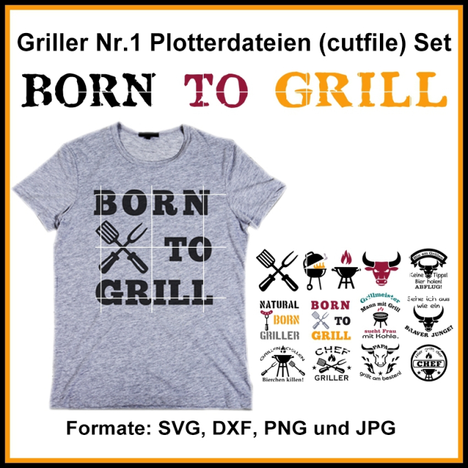 Plotterdatei Rock Queen Griller, duits