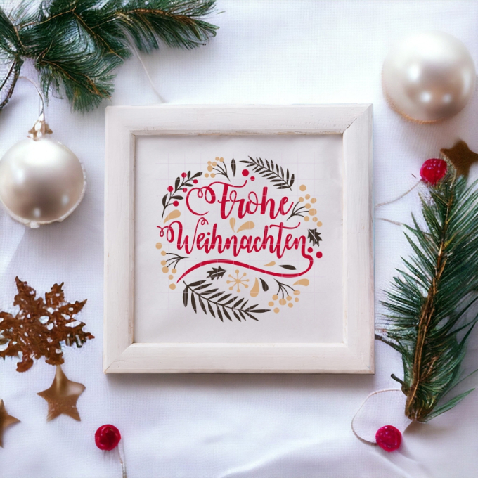 Plotterbestand Rock Queen Weihnachtskranz, Duits